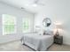 Serene bedroom featuring large windows for natural light, and soft carpeting at 200 Larkhaven Pl, Apex, NC 27539