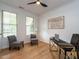 Cozy office space with hardwood floors, natural light and modern furniture at 200 Larkhaven Pl, Apex, NC 27539