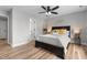 Bedroom featuring hardwood floors, natural light, and ceiling fan at 281 Highland Forest Dr, Sanford, NC 27332