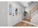 Welcoming foyer with stylish front door and staircase access at 281 Highland Forest Dr, Sanford, NC 27332