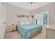 Bedroom with a bed, artwork, and a nightstand under the window at 304 Parkridge Dr, Clayton, NC 27527