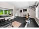 The home gym is equipped with weights, rowing machine and has mirrors and rubber flooring at 3215 Bellamy Ridge Dr, Apex, NC 27523