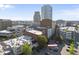 Urban aerial view of the building showing the downtown cityscape at 323 W Main St # C, Durham, NC 27701