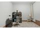 Office space features an ergonomic chair, desk with storage, and music stand at 323 W Main St # C, Durham, NC 27701