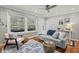 Bright living room with hardwood floors and stylish decor at 3902 Booker Ave, Durham, NC 27713