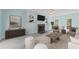 Bright and airy living room with a fireplace, built-in shelves, and large windows at 4041 Brook Cross Dr, Apex, NC 27539
