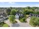 Aerial view of a charming home on a well-manicured lot in a quiet neighborhood at 45 Mill Cir, Clayton, NC 27527