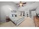 Spacious bedroom with vaulted ceilings, plush carpet, and ample natural light at 45 Mill Cir, Clayton, NC 27527