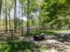 Spacious backyard featuring a patio, manicured lawn and access to wooded area with a lake at 4521 Briarglen Ln, Holly Springs, NC 27540