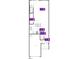 First floor plan showing the kitchen, living room, powder room and garage at 503 Eastwood St, Durham, NC 27703