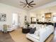 Open-concept living area that connects to the kitchen, featuring modern decor and comfortable seating at 602 Shelley Rd, Raleigh, NC 27609