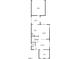 Floor plan showing the layout of the first level, which includes a living room, dining room, kitchen, and garage at 704 Moonbeam Dr, Raleigh, NC 27603