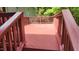 Newly stained deck overlooking the backyard offers a relaxing outdoor space at 113 Colonial Dr, Wendell, NC 27591