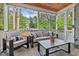 Relaxing screened-in porch with comfortable seating and serene views of the lush backyard at 1427 Bungalow Ave, Durham, NC 27703