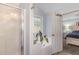 Inviting bathroom features a shower, a garden tub, and a window for natural light at 205 Braxcarr St, Holly Springs, NC 27540