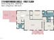 First floor plan layout showcases an open-concept kitchen, living room, primary bedroom, and laundry room at 219 Northwood Cir, Durham, NC 27701