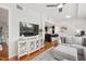 Cozy living room with a view of the kitchen and modern decor at 2202 Environ Way # Bldg 2000, Chapel Hill, NC 27517