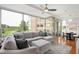 Bright living room with floor to ceiling windows and comfortable sectional sofa at 2202 Environ Way # Bldg 2000, Chapel Hill, NC 27517