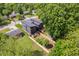 Aerial view of homes with fenced backyards in a leafy, established neighborhood at 2325 Sheffield Rd # 102, Raleigh, NC 27610