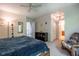 Spacious bedroom featuring a ceiling fan and ensuite access at 244 Sweet Bay Pl, Carrboro, NC 27510