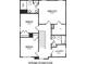 Second floor floor plan showing Primary suite, two bedrooms, bathroom and laundry room at 268 Bluejay St, Clayton, NC 27520