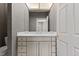 Bright bathroom with granite countertops, walk in shower, and tiled floors at 312 Troon Village Ln, Cary, NC 27511