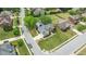 Gorgeous aerial view of home with mature trees, lush landscaping, and an inviting backyard swimming pool at 321 Nortwick Rd, Rolesville, NC 27571