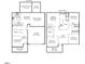 Detailed floor plan showcasing the layout of the two-story home including the kitchen, bedrooms, and living spaces at 3422 Norway Spruce Rd, Raleigh, NC 27616