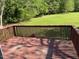 Outdoor deck offering a serene backyard view at 409 Vista Springs Cir, Holly Springs, NC 27540
