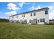 A spacious backyard with a freshly installed lawn in a new neighborhood at 420 Ember St, Sanford, NC 27330