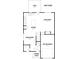 First floor plan featuring kitchen, living room, dining room, covered porch, and one car garage at 49 Goldenrod Loop, Clayton, NC 27520