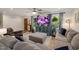 Spacious living room features a comfortable seating area and stylish accents at 5505 Knollwood Rd, Raleigh, NC 27609