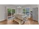 Dining room with sliding door access to deck, with natural light from nearby window at 615 Prides Crsg Xing, Rolesville, NC 27571