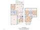 Detailed floor plan showcasing the layout of the two-story home, including room dimensions at 615 Prides Crsg Xing, Rolesville, NC 27571