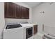 Laundry room with modern washer and dryer, and ample storage space at 615 Prides Crsg Xing, Rolesville, NC 27571