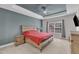 Cozy bedroom with tray ceiling, and large window at 615 Prides Crsg Xing, Rolesville, NC 27571