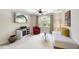 Bedroom featuring ceiling fan, mounted TV, and a window providing natural light at 629 Houndsditch Cir, Wake Forest, NC 27587