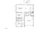 First floor plan layout featuring the kitchen, dining area, study, garage and gathering room at 788 Old Station Pointe, Angier, NC 27501