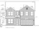 Detailed front elevation showcasing the architectural design with a two-car garage and covered entry at 788 Old Station Pointe, Angier, NC 27501
