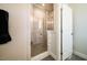 Bathroom featuring walk in shower with glass door and tile at 83 Vandalia Ave, Chapel Hill, NC 27516