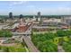 Panoramic view of the Durham skyline, featuring a mix of modern buildings, lush greenery, and clear skies at 1027 S Duke St, Durham, NC 27707