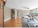 An alternate view of the bonus room highlighting the work space and tanning bed at 120 Wood Lake Dr, Fuquay Varina, NC 27526
