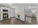 Kitchen with stainless steel appliances, white cabinets and a view to the outside at 1703 Cranston Road Rd, Garner, NC 27529