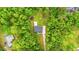 An aerial view of the home with the surrounding lush, green forestry at 179 Carrie Dr, Archer Lodge, NC 27527