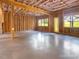 Spacious unfinished basement with exposed insulation, ready for customization and design at 1824 Amberly Ledge Way, Cary, NC 27519