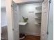 Walk-in closet with shelving for ample storage at 1846 Forest Wood Rd, Rocky Mount, NC 27804