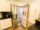 Stainless steel refrigerator with shelves and drawers visible through the open doors at 1846 Forest Wood Rd, Rocky Mount, NC 27804