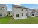 The backyard shows a newly laid lawn and modern beige siding, creating a serene outdoor space at 2007 Seford Dr, Durham, NC 27703