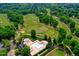 Aerial view of the swimming pool and golf course at Treyburn Country Club at 201 Johnstone Ct Ct, Durham, NC 27712