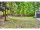 Expansive backyard with lush trees and room to relax or play at 201 Johnstone Ct Ct, Durham, NC 27712